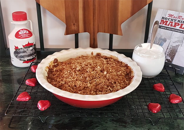 Maple Apple Crisp with Maple Whipped Cream